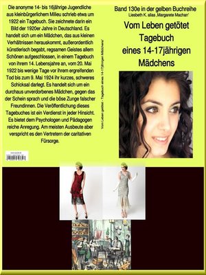 cover image of Vom Leben getötet--Tagebuch eines 14-17jährigen Mädchens--Band 130e in der gelben Buchreihe bei Jürgen Ruszkowski